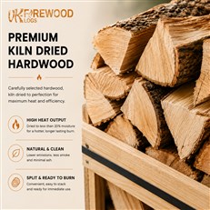 Kiln Dried Oak Firewood Logs- Ready to Burn Standard Crate