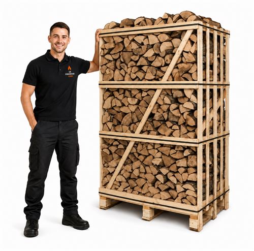 Kiln Dried Oak Firewood Logs - Large Crate | Ready to Burn Certified