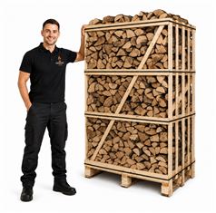 Kiln Dried Oak Firewood Logs - Large Crate | Ready to Burn Certified