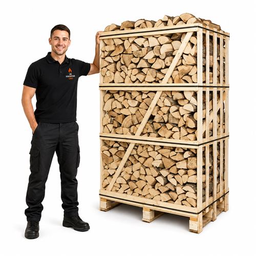 Kiln Dried Birch Firewood Logs - Large Crate | Ready to Burn Certified