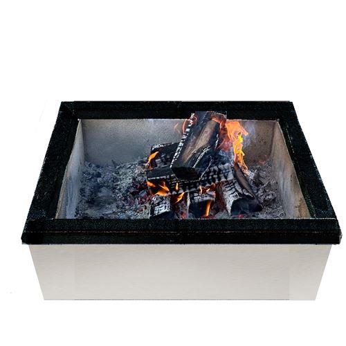 Square Masonry Garden Fire Pit with Cooking Grill