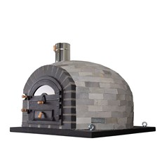 Horacio Wood Fired Outdoor Oven Silver - Side View 