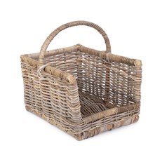 Medium Rattan Open-Ended Log Basket - Fireside Accessory