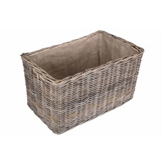 Large Under-Bench Rattan Basket with Cordura Lining - Top View