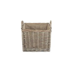 Callow Wicker Log Basket Medium Square - Side View