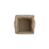 Callow Wicker Log Basket Medium Square- Top View