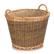 Willow Log Basket with Lining 