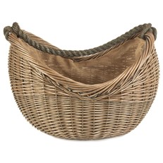Antique Wash Rope-Handled Carrying Basket 