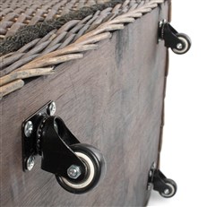 Jumbo Logs Basket with Wheels - Stylish and Movable 