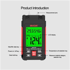 Digital Wood Moisture Meter - Large LCD screen