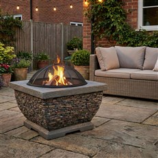 Stone Fire Pit - Wood Burning Patio Fire
