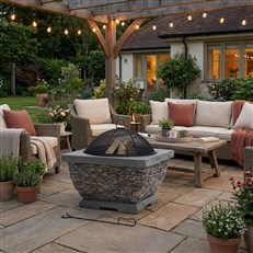 Stone Fire Pit - For Patios, Gardens And Outdoor Seating Areas